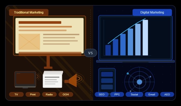 Digital marketing vs Traditional marketing